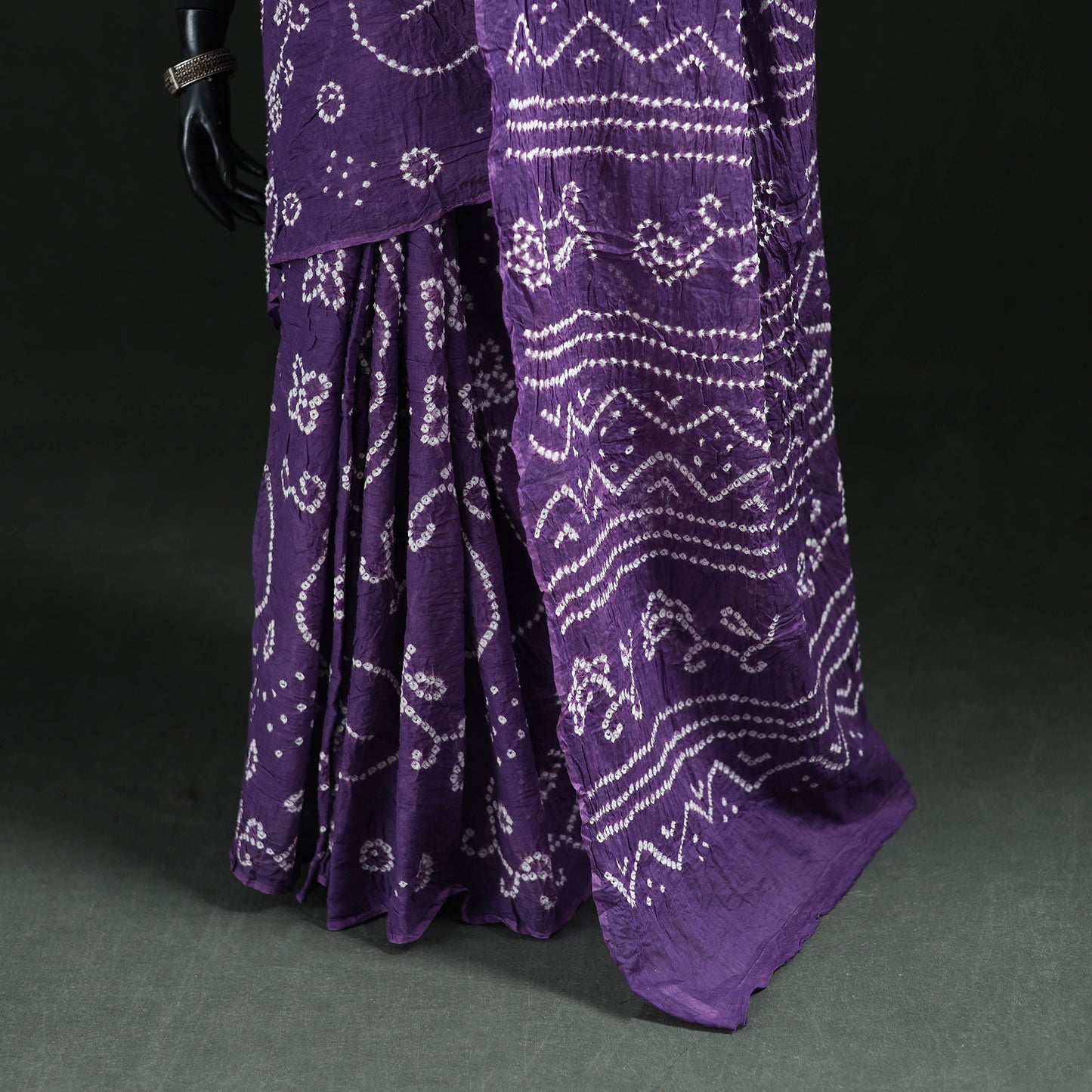 Kutch Bandhani Tie-Dye Cotton Saree 76