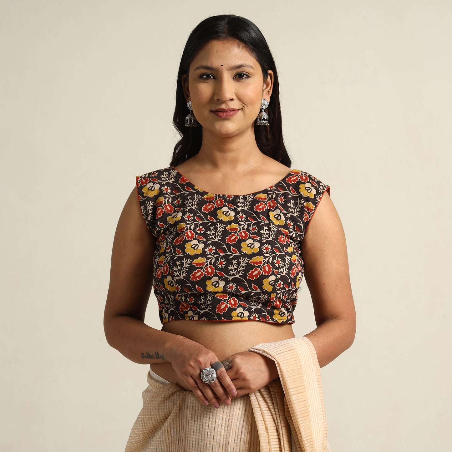 kalamkari stitched blouse
