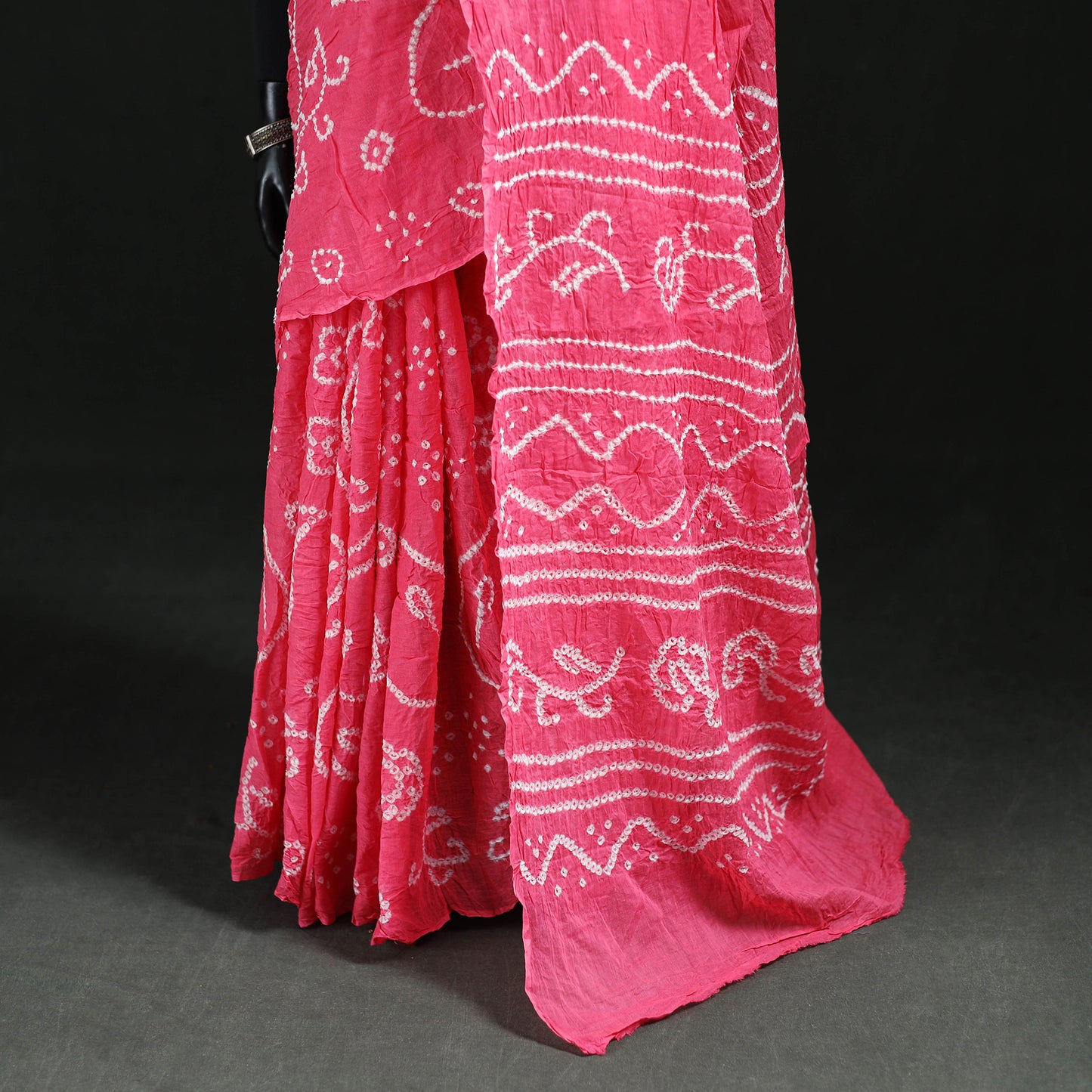 Kutch Bandhani Tie-Dye Cotton Saree 77
