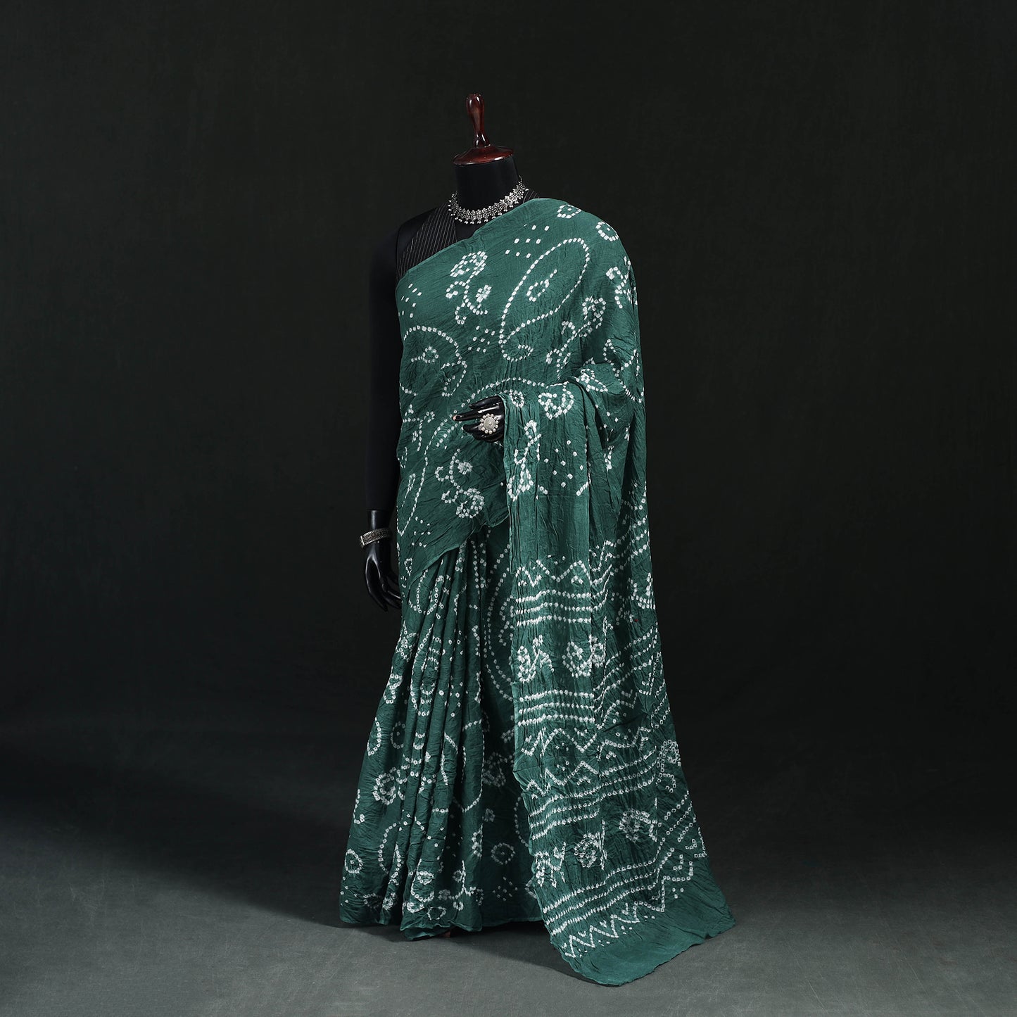 Kutch Bandhani Tie-Dye Cotton Saree 81