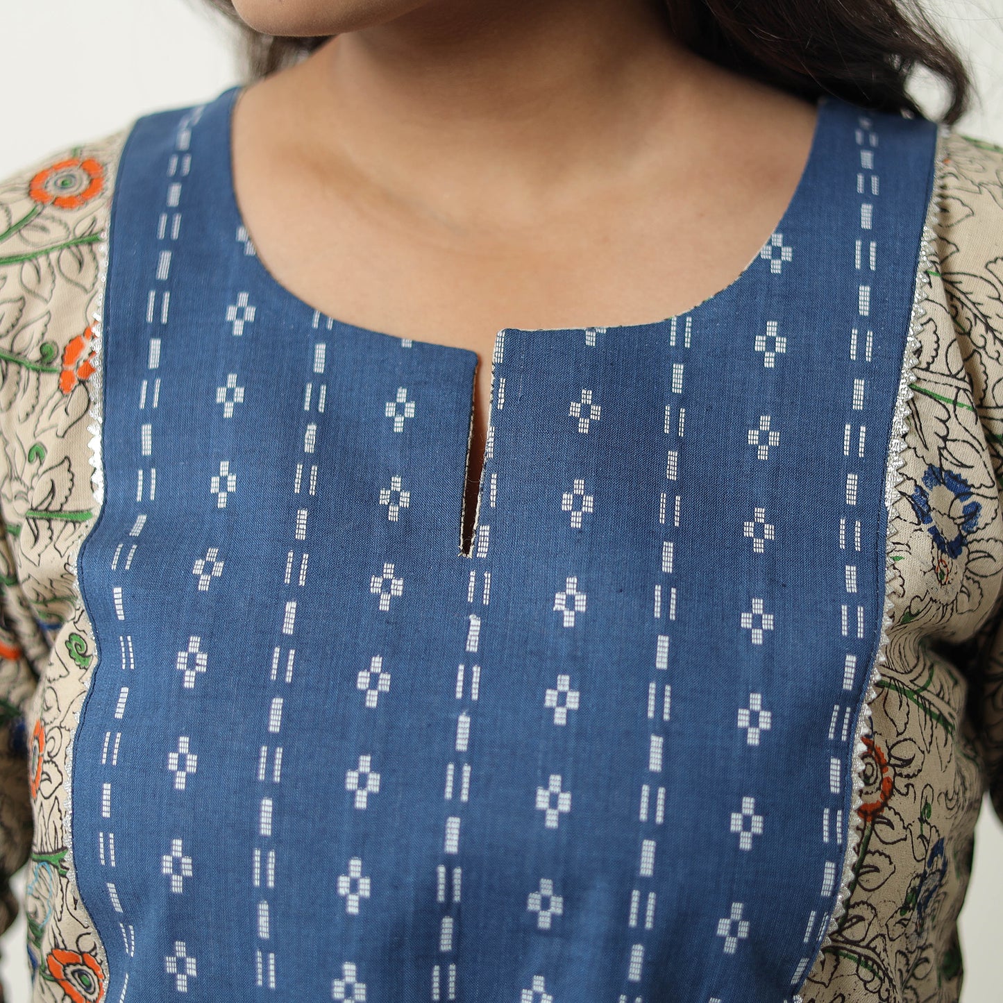 Beige - Straight Cotton Kalamkari Kurta 07