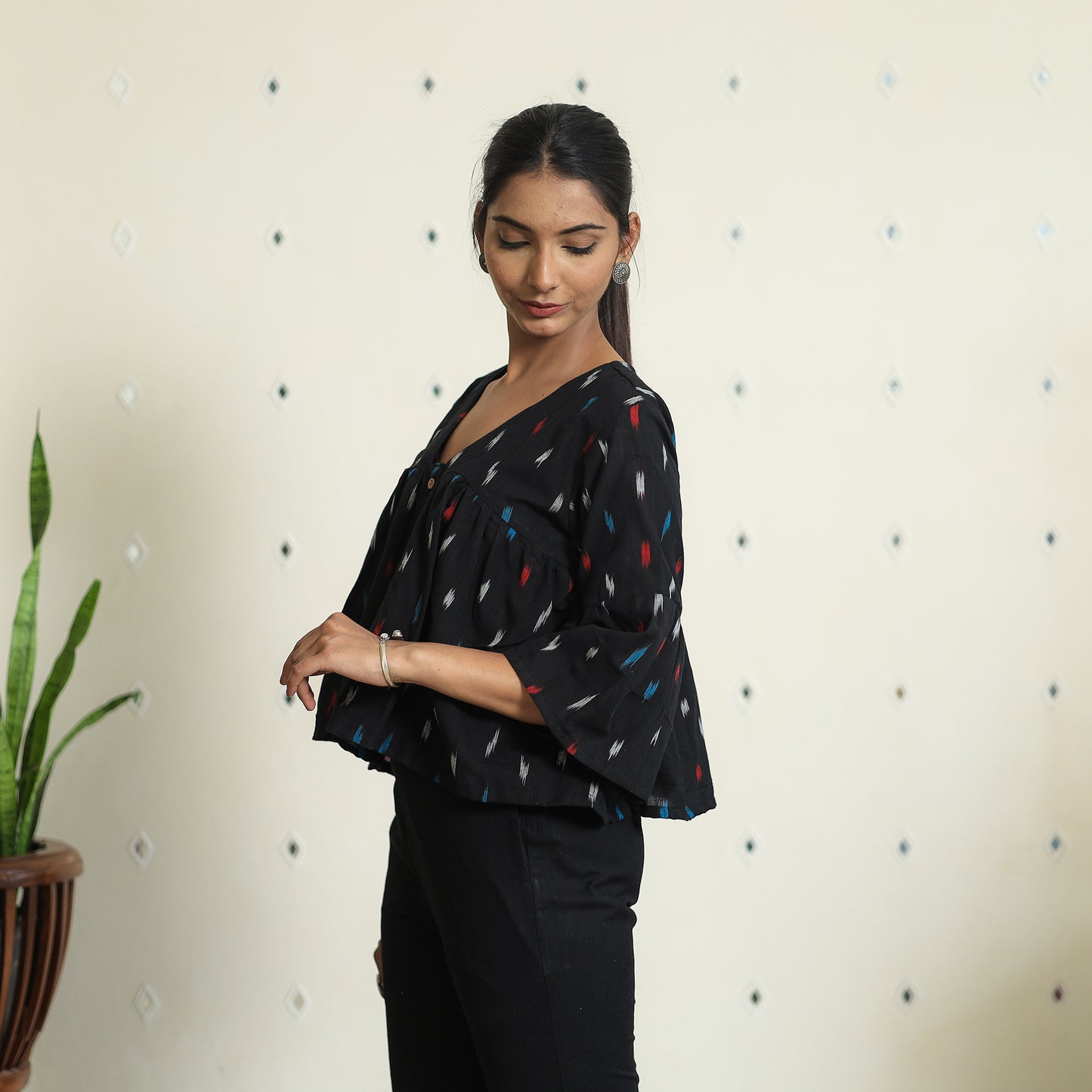 pochampally crop top