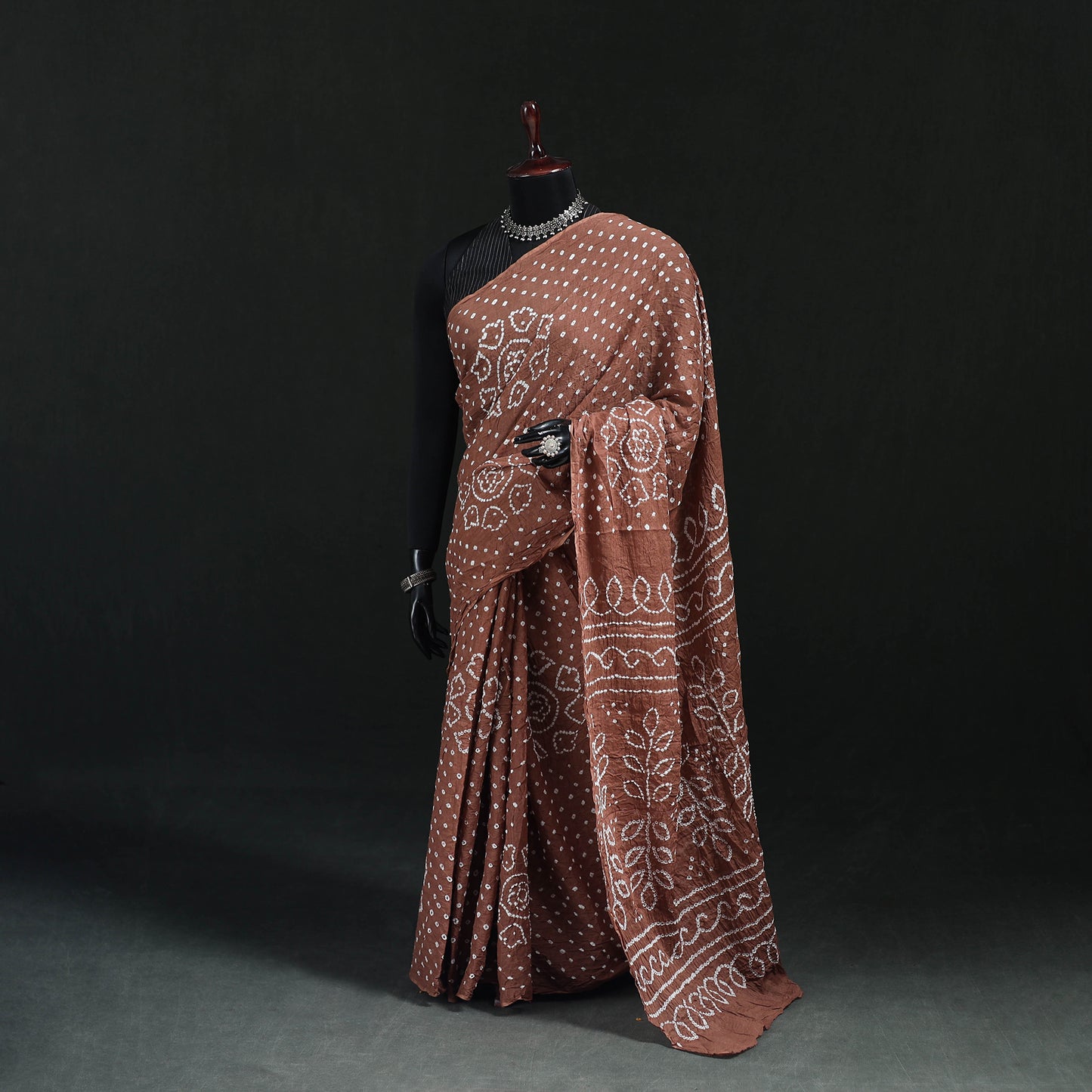 Kutch Bandhani Tie-Dye Cotton Saree 86