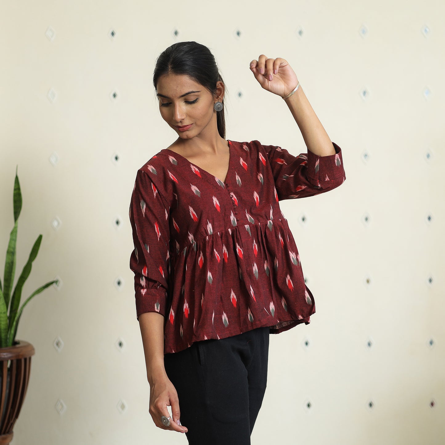 full sleeve crop top