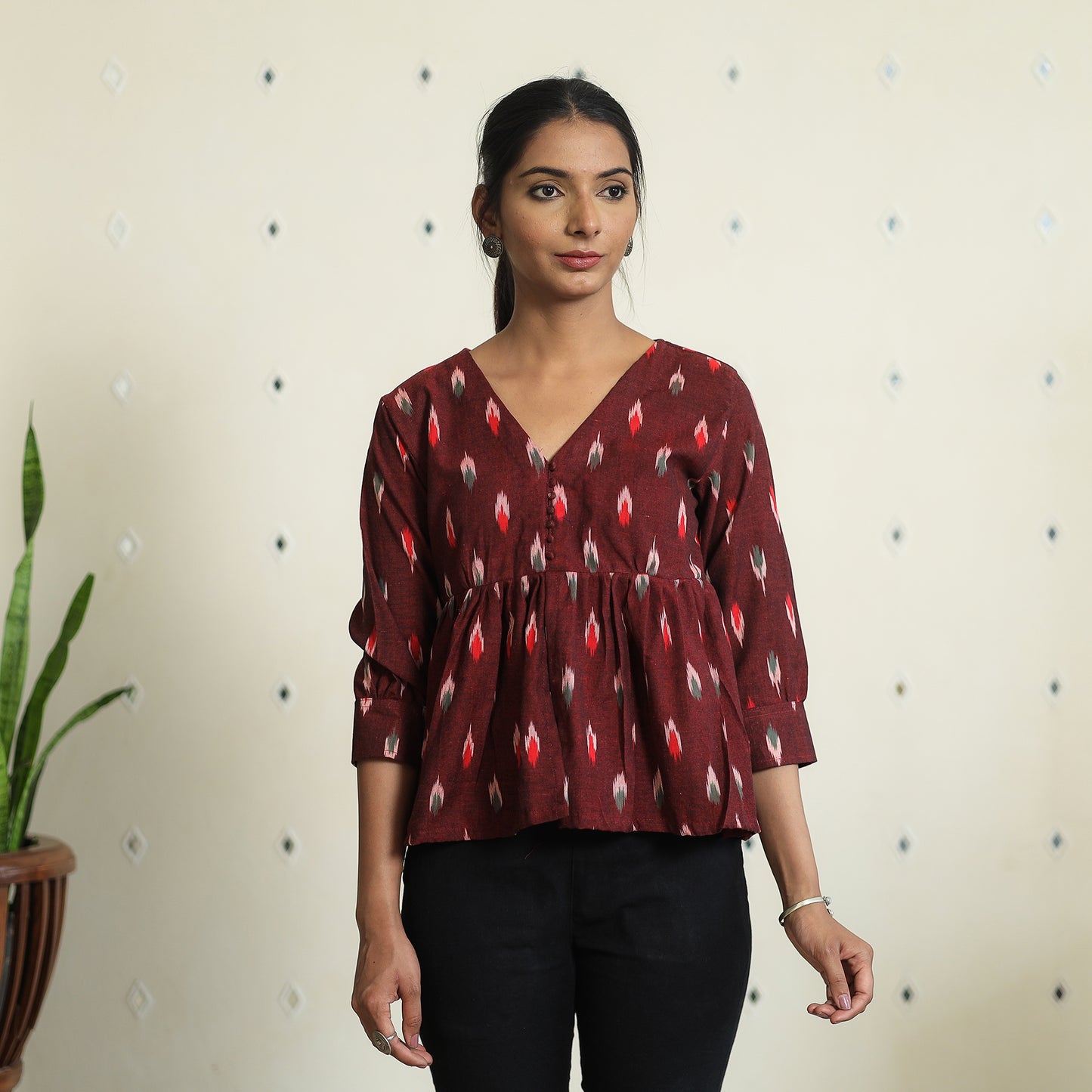 full sleeve crop top