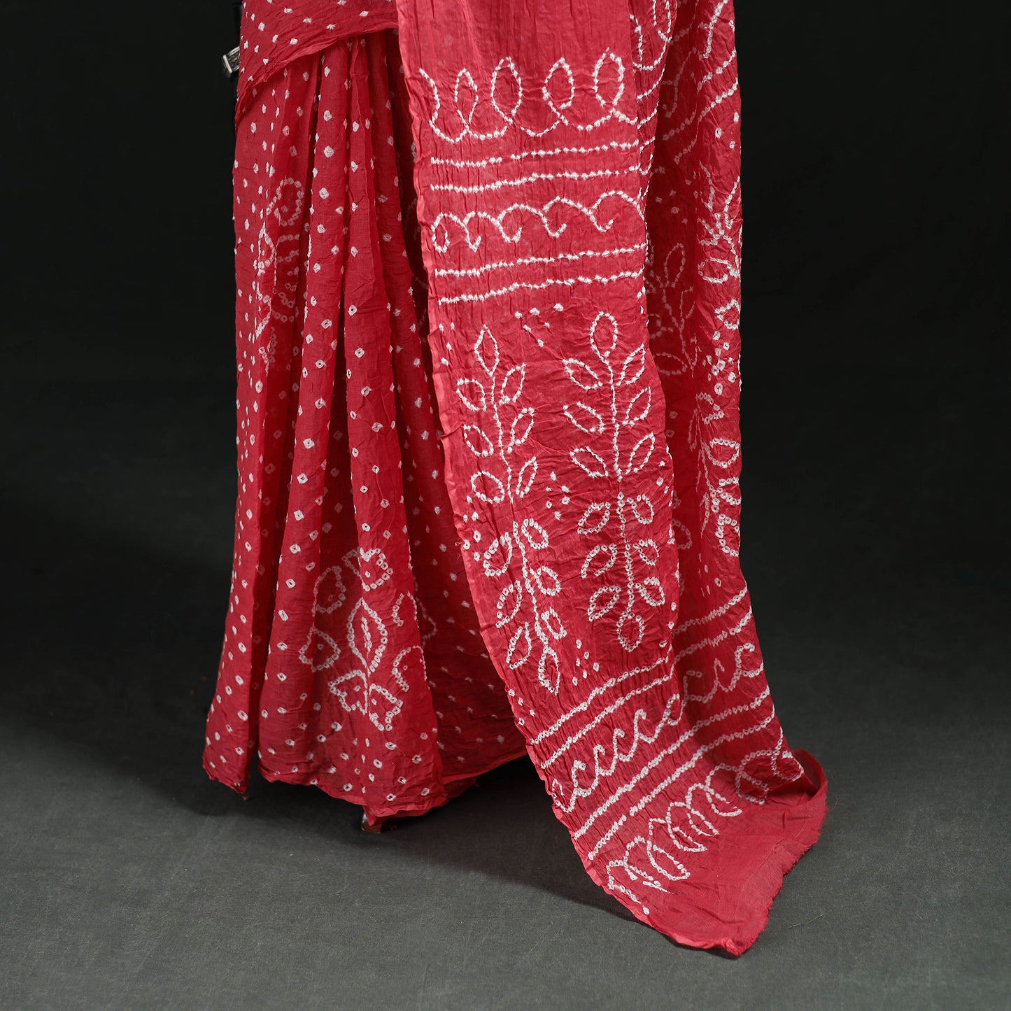 Kutch Bandhani Tie-Dye Cotton Saree 87