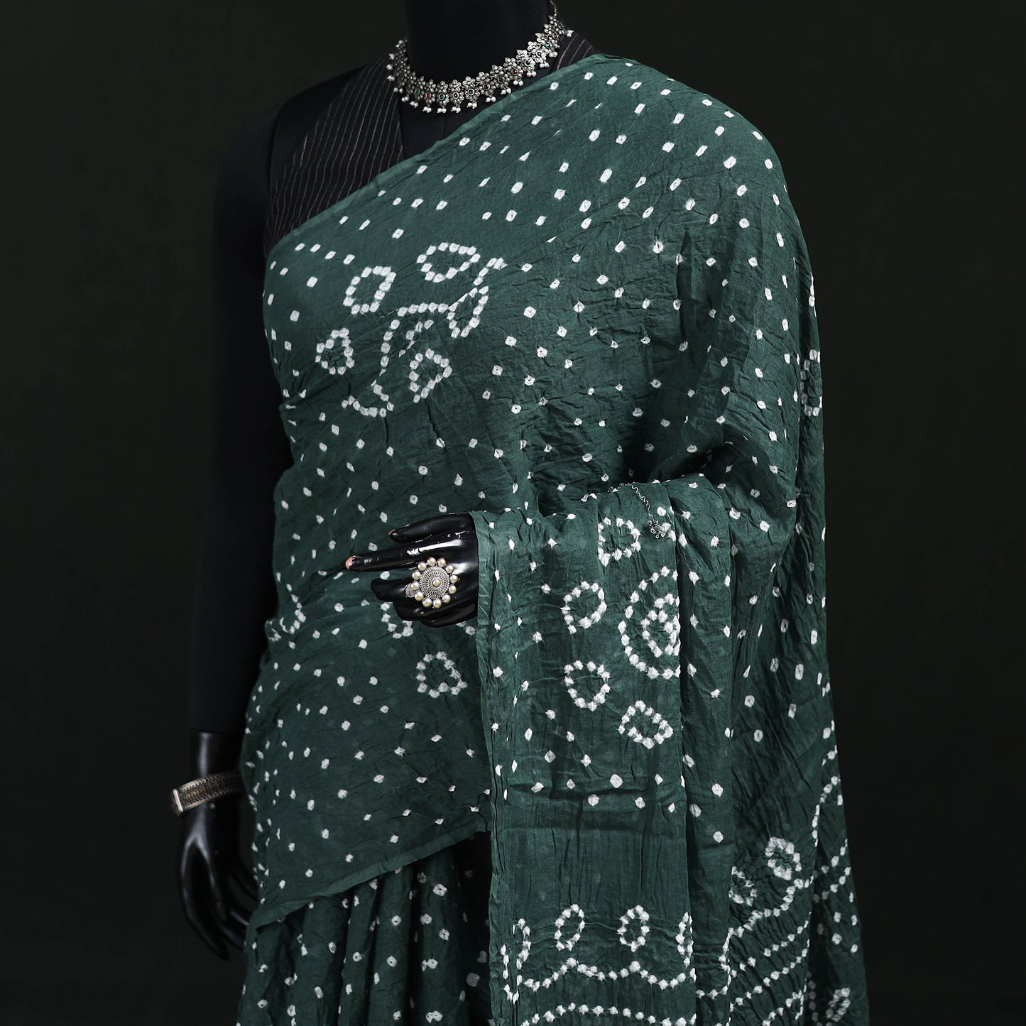 Kutch Bandhani Tie-Dye Cotton Saree 88