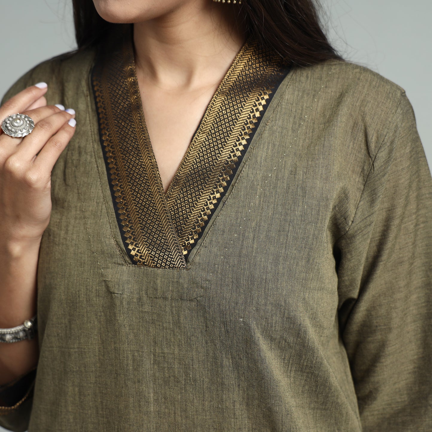 Moss Green - Dharwad Cotton Straight Kurta