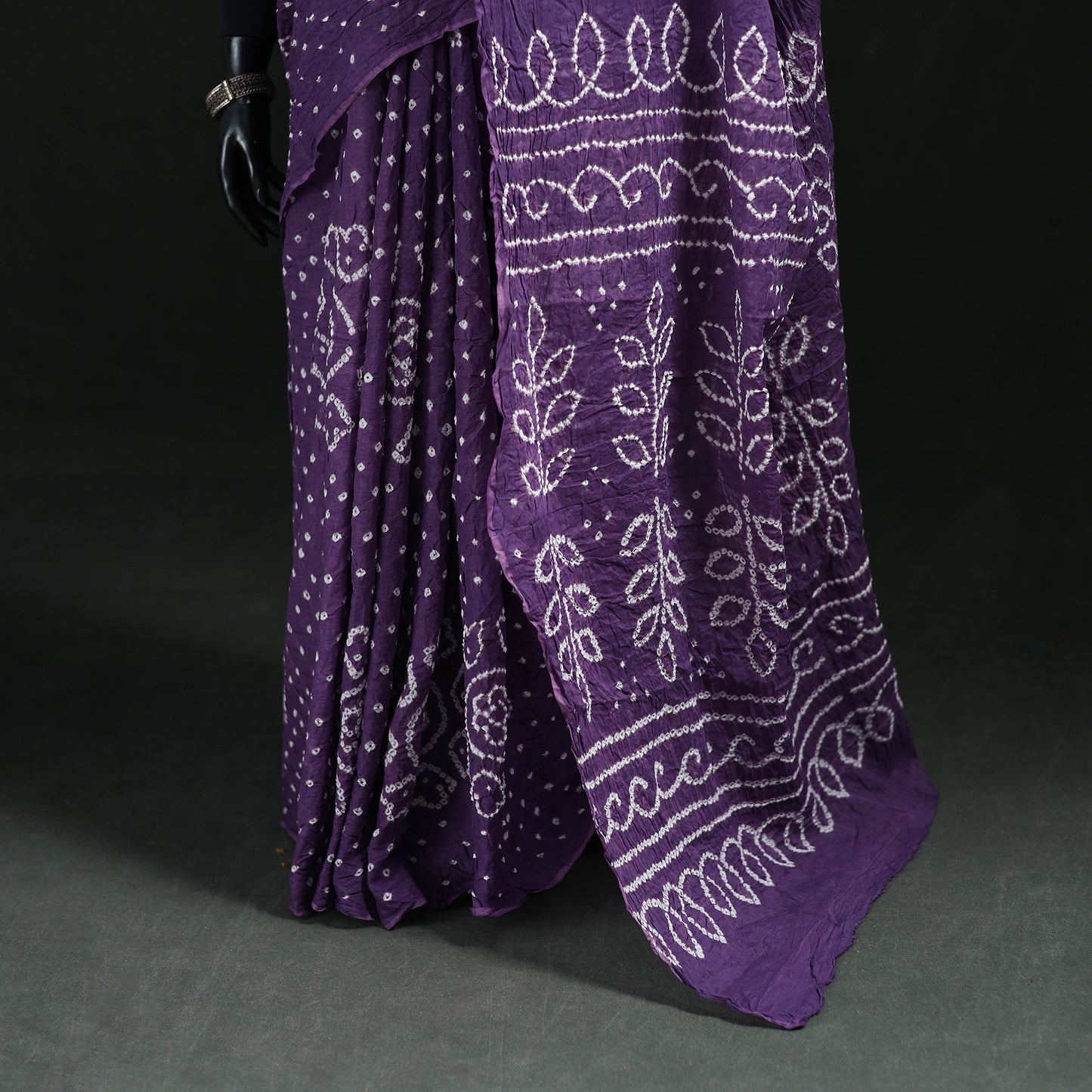 Kutch Bandhani Tie-Dye Cotton Saree 89