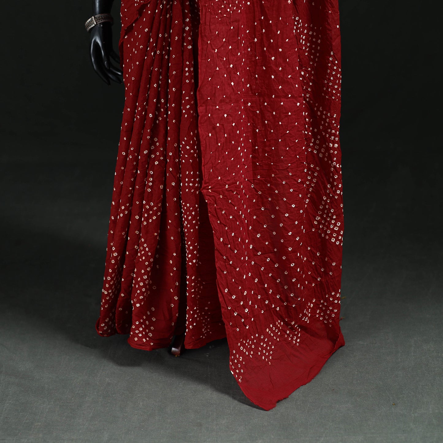 Kutch Bandhani Tie-Dye Cotton Saree 92