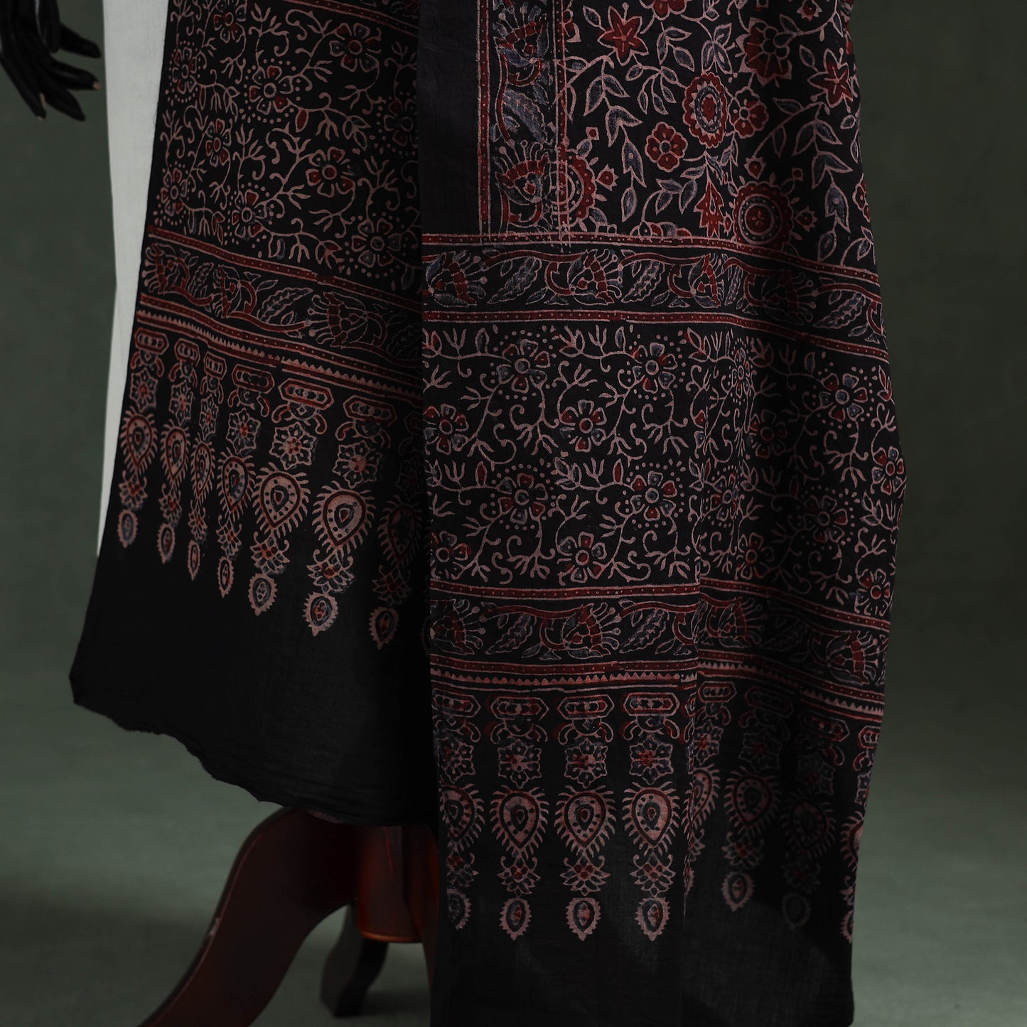 Pure Mul Cotton Kutch Hand Block Print Natural Dyed Ajrakh Dupatta 69