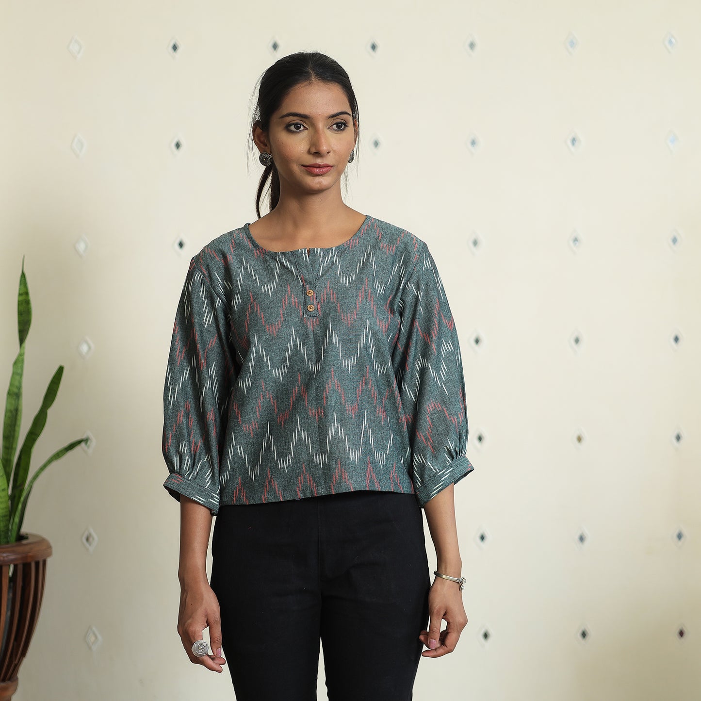 pochampally crop top