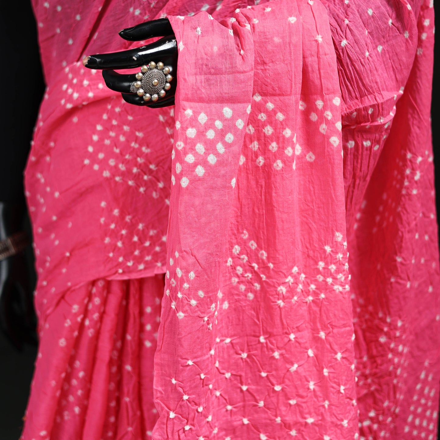 Kutch Bandhani Tie-Dye Cotton Saree 94