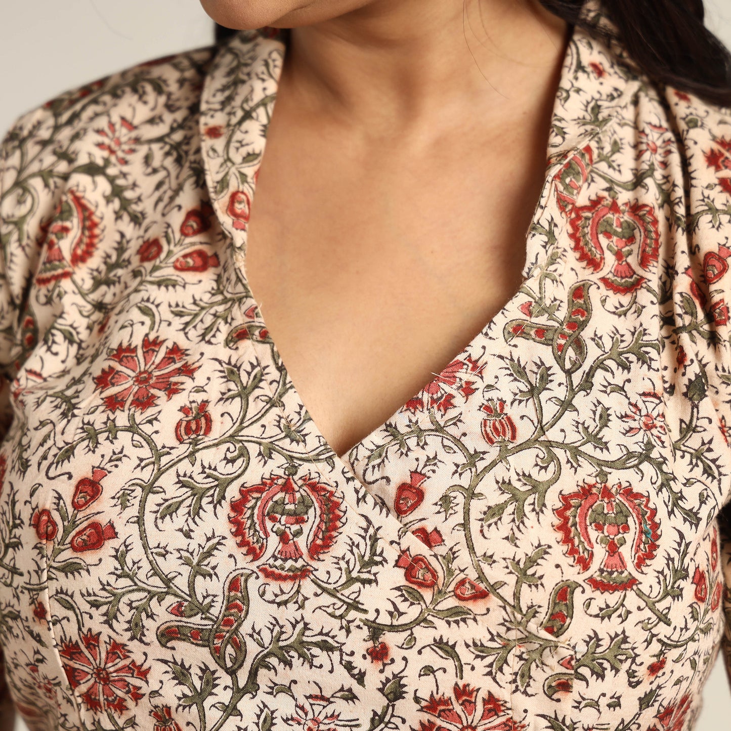 kalamkari stitched blouse
