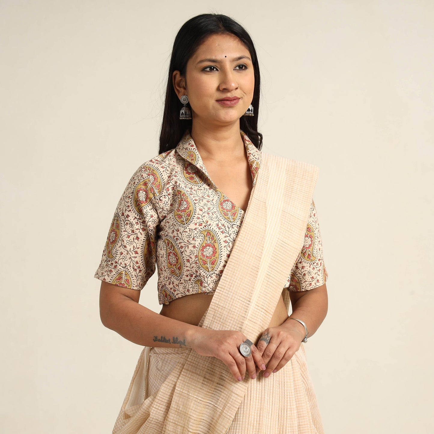 kalamkari stitched blouse