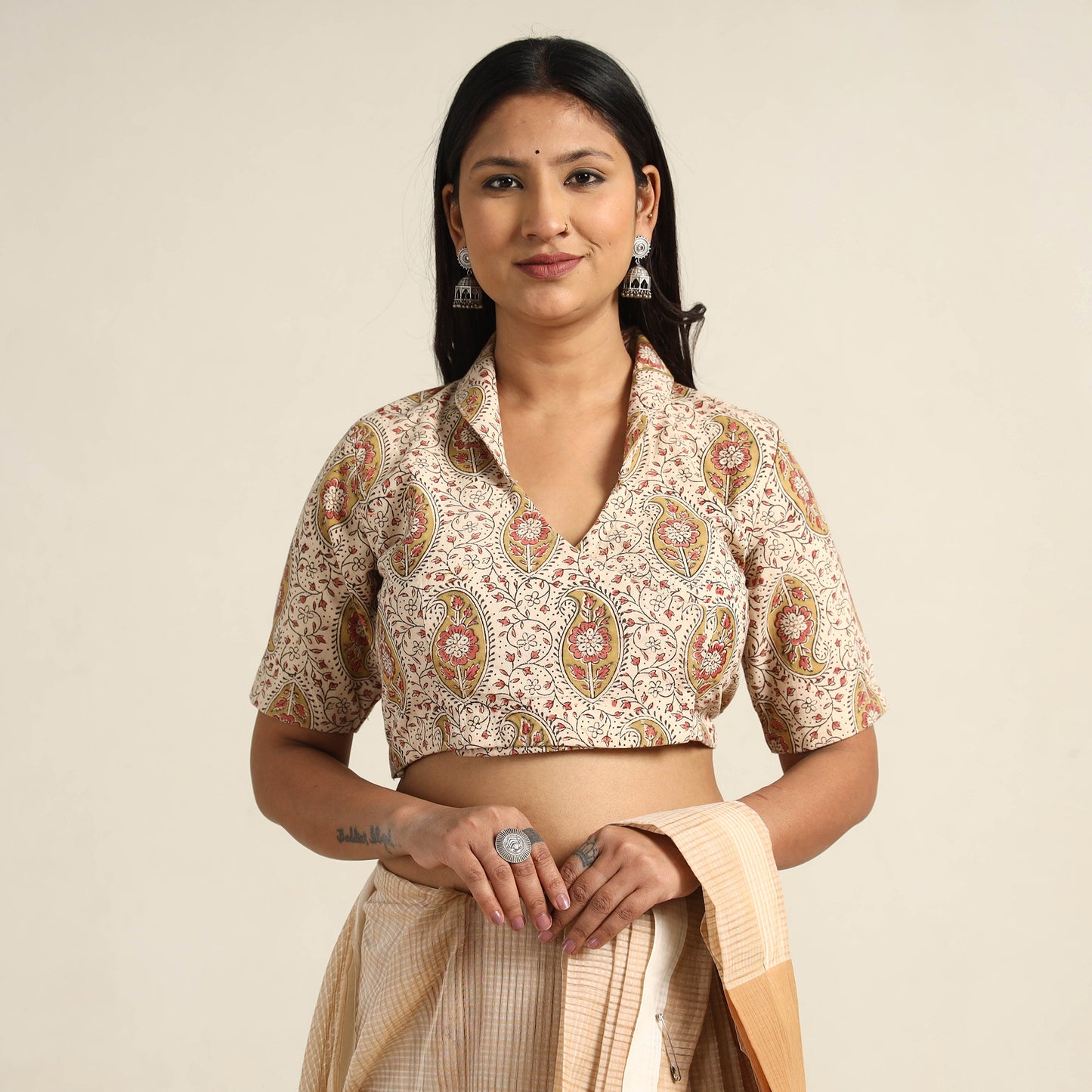 kalamkari stitched blouse