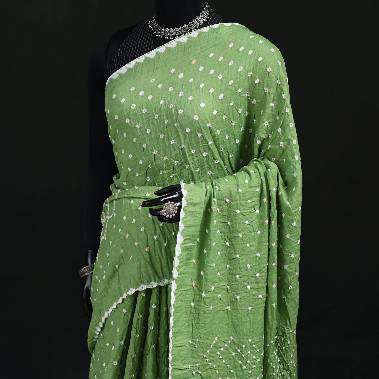 Kutch Bandhani Tie-Dye Cotton Saree 108