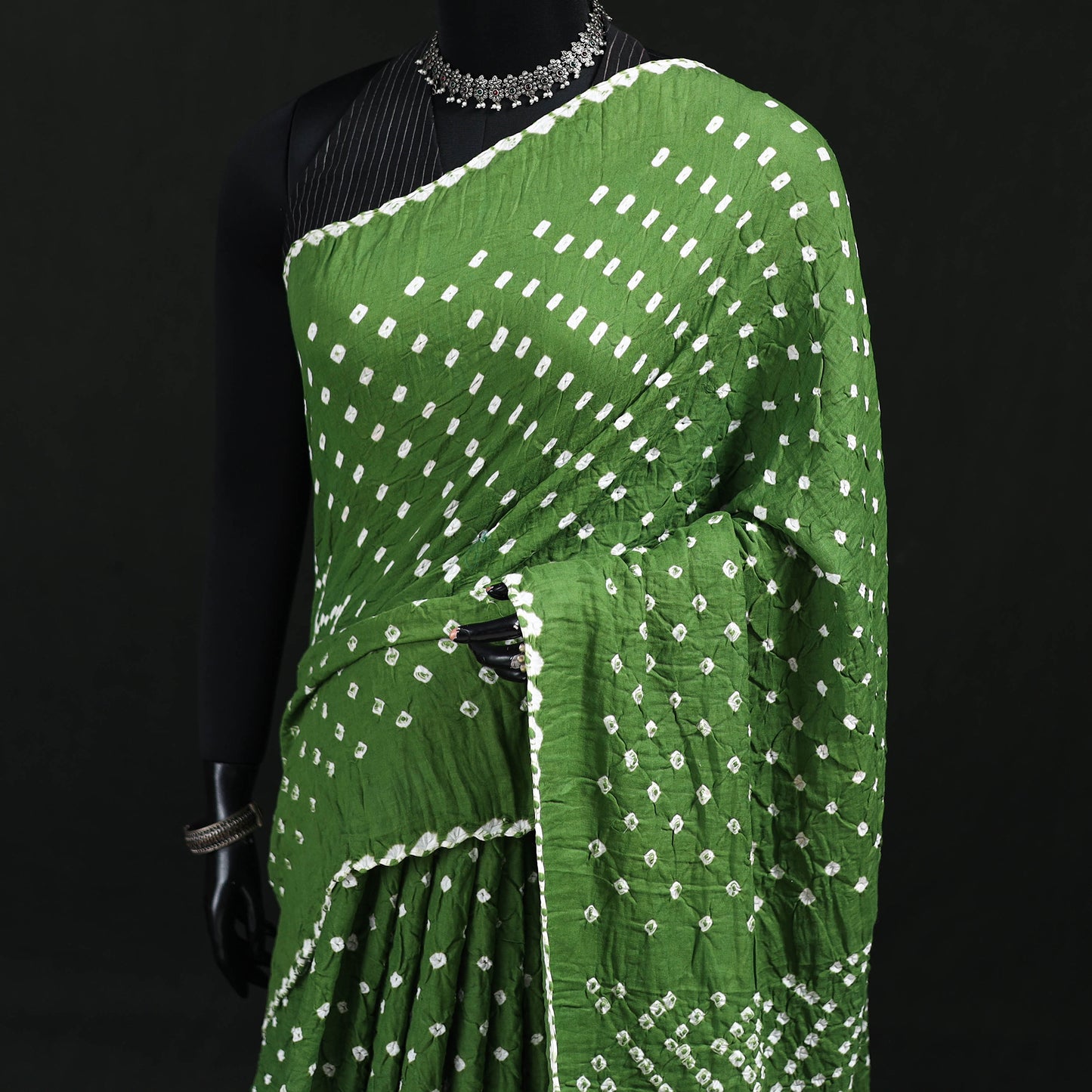 Kutch Bandhani Tie-Dye Cotton Saree 109