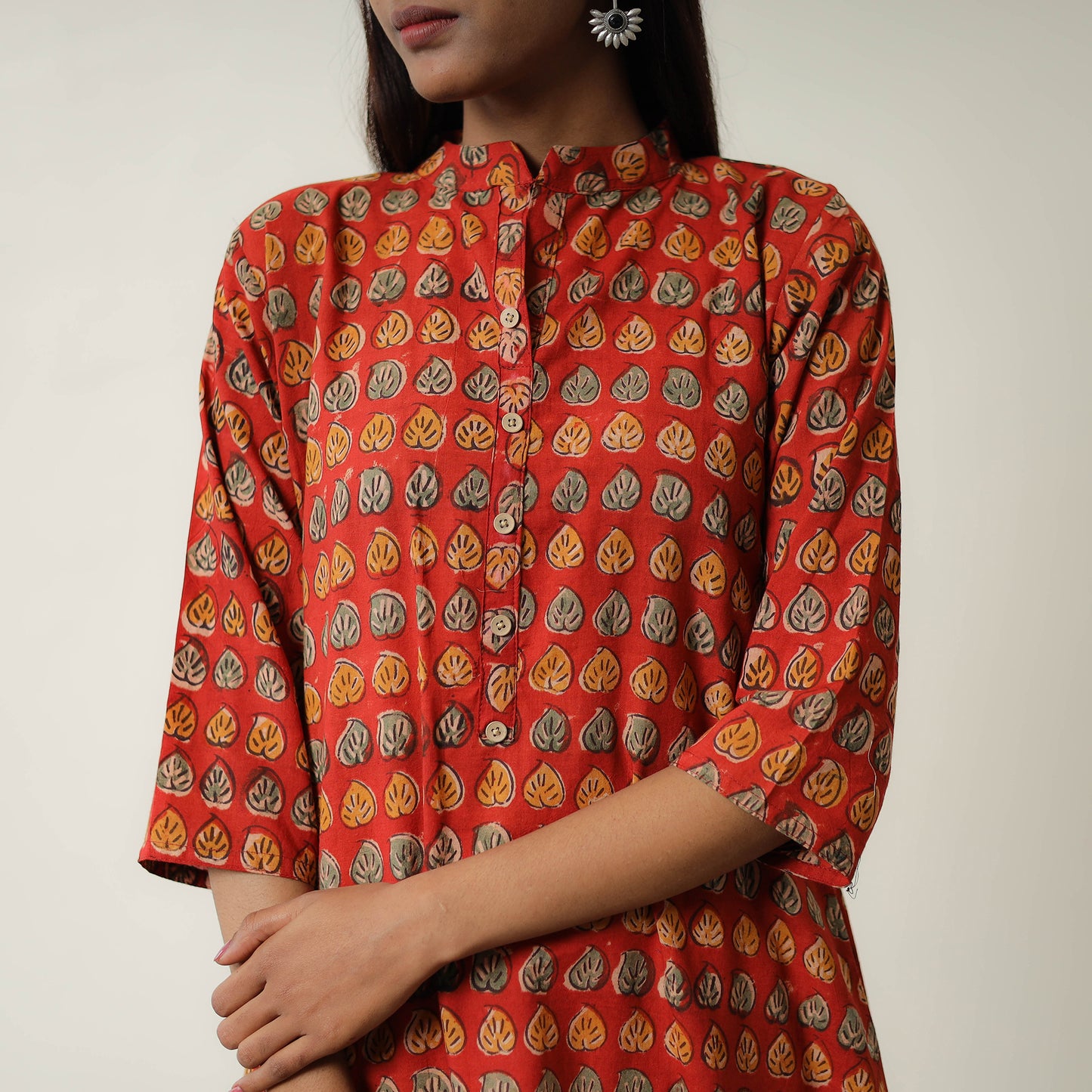 Buy Natural Dyed Block Print Cotton Kalamkari Kurta