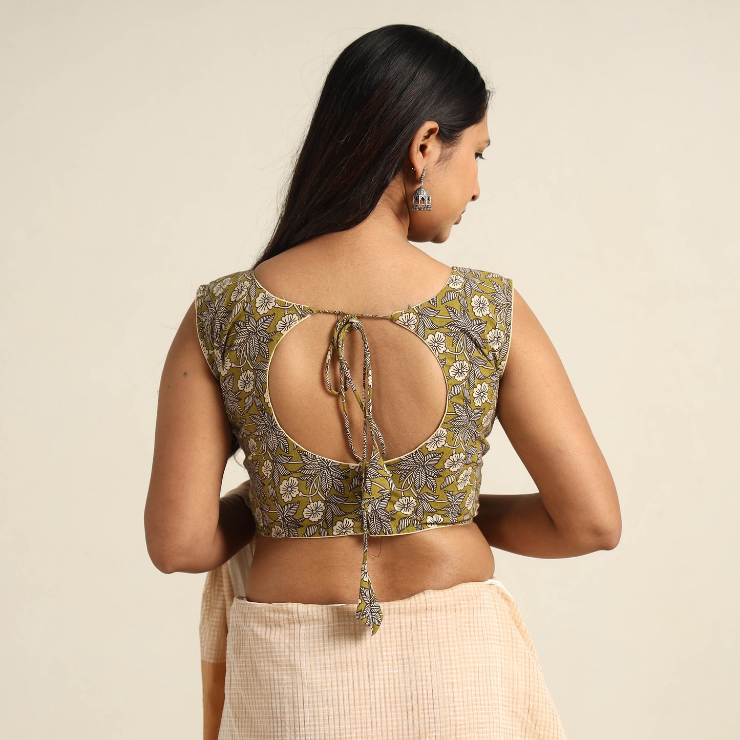 Buy Kalamkari Printed Cotton Stitched Blouse Online at iTokri.com