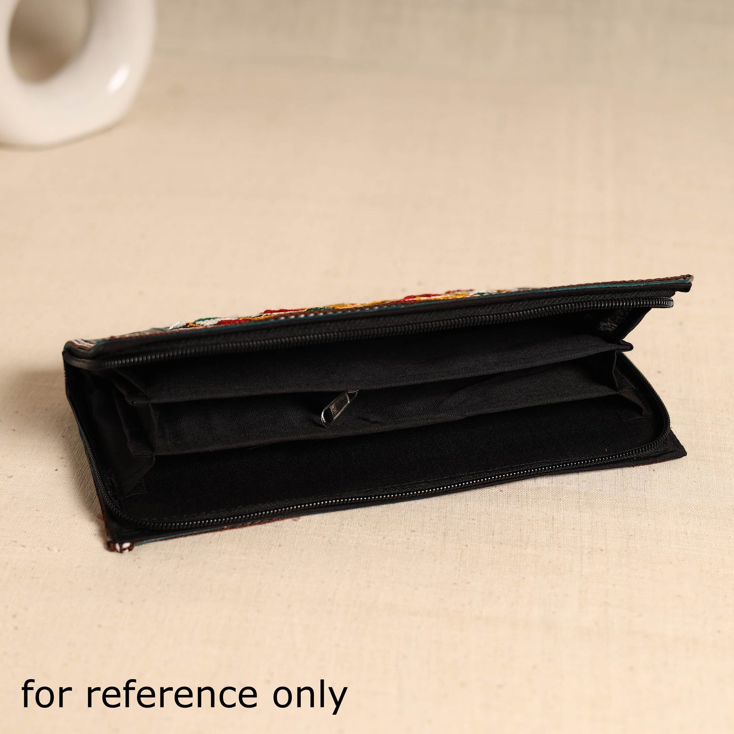 Traditional Kutch Hand Embroidery Leather Clutch / Wallet 46