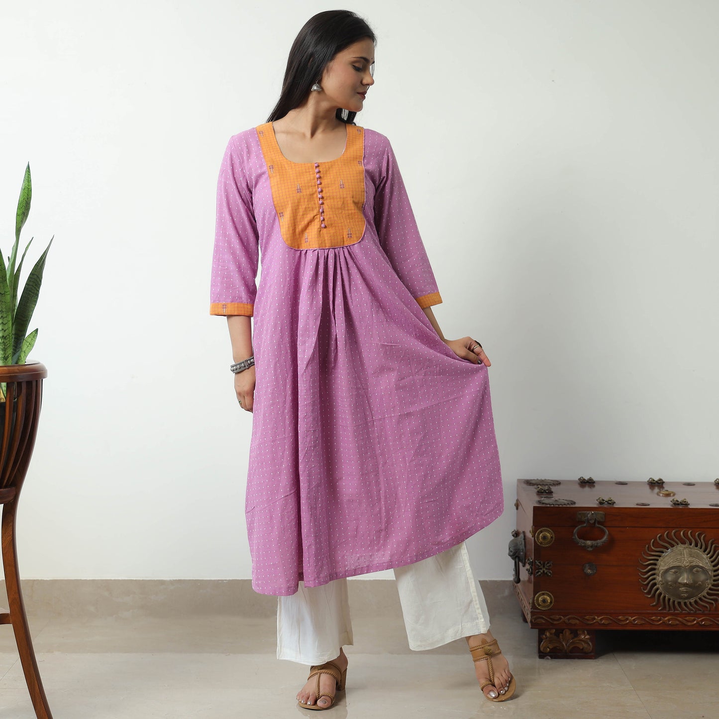jacquard kurta