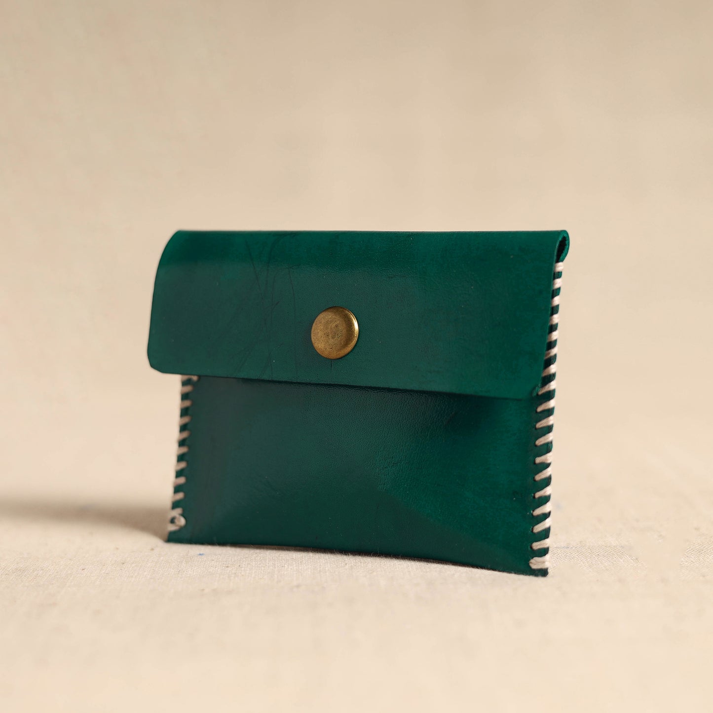 Traditional Kutch Hand Embroidery Leather Card Holder 75