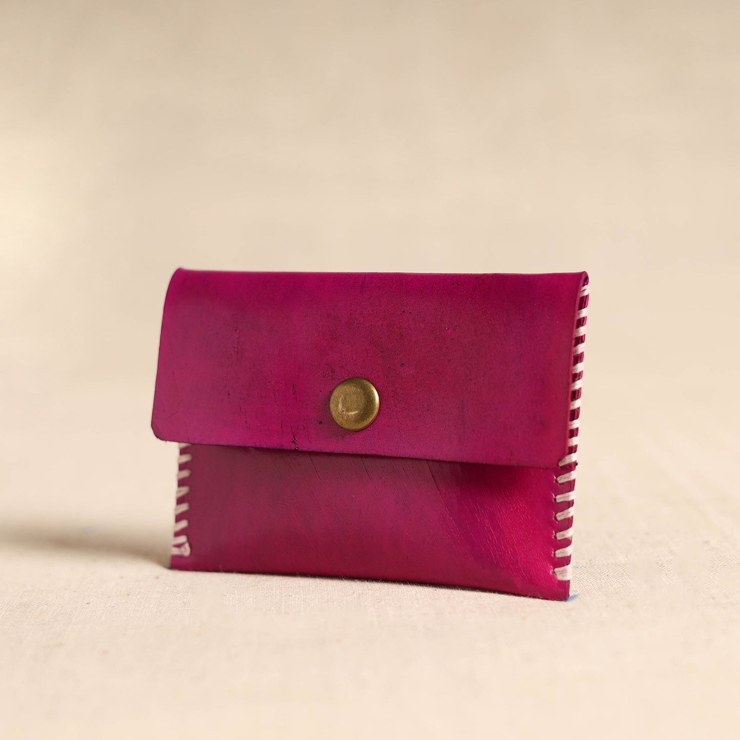 Traditional Kutch Hand Embroidery Leather Card Holder 77