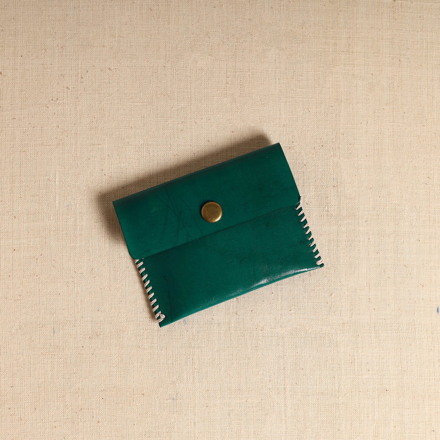 Traditional Kutch Hand Embroidery Leather Card Holder 75