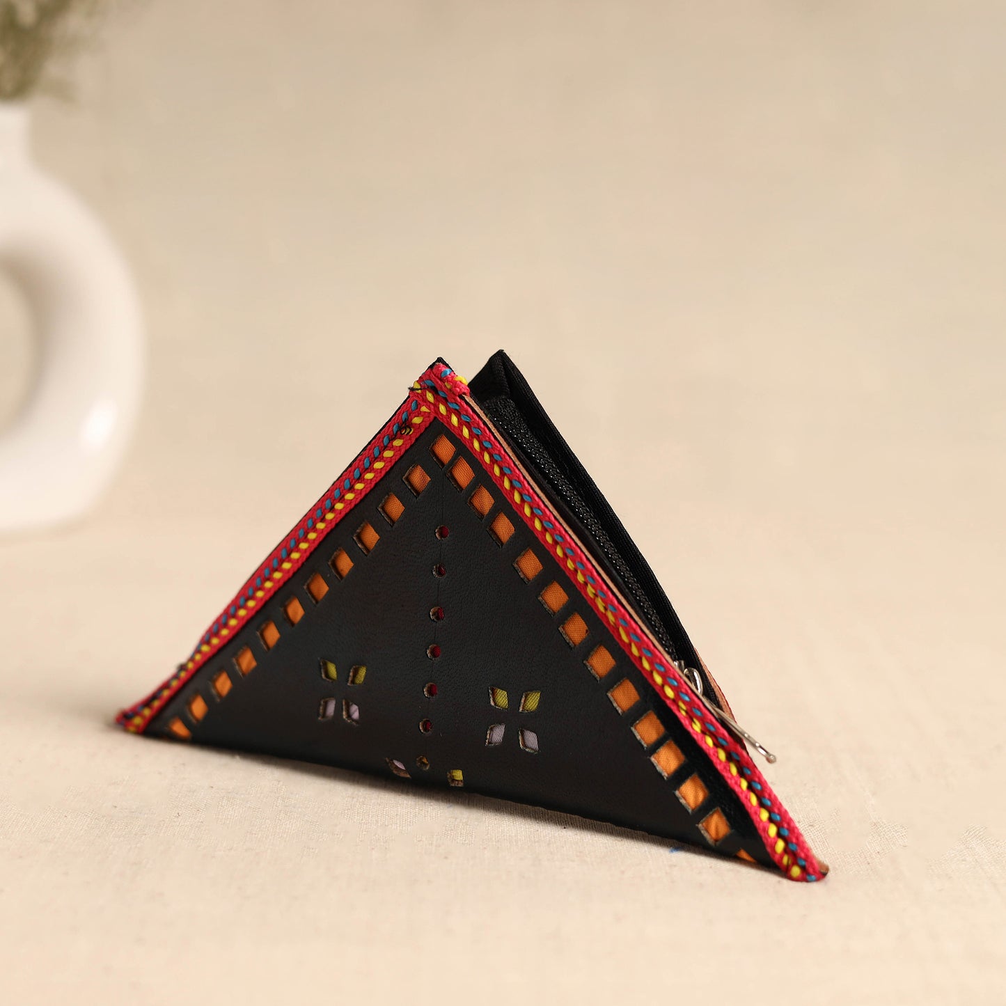 Traditional Kutch Leather Clutch / Wallet 81