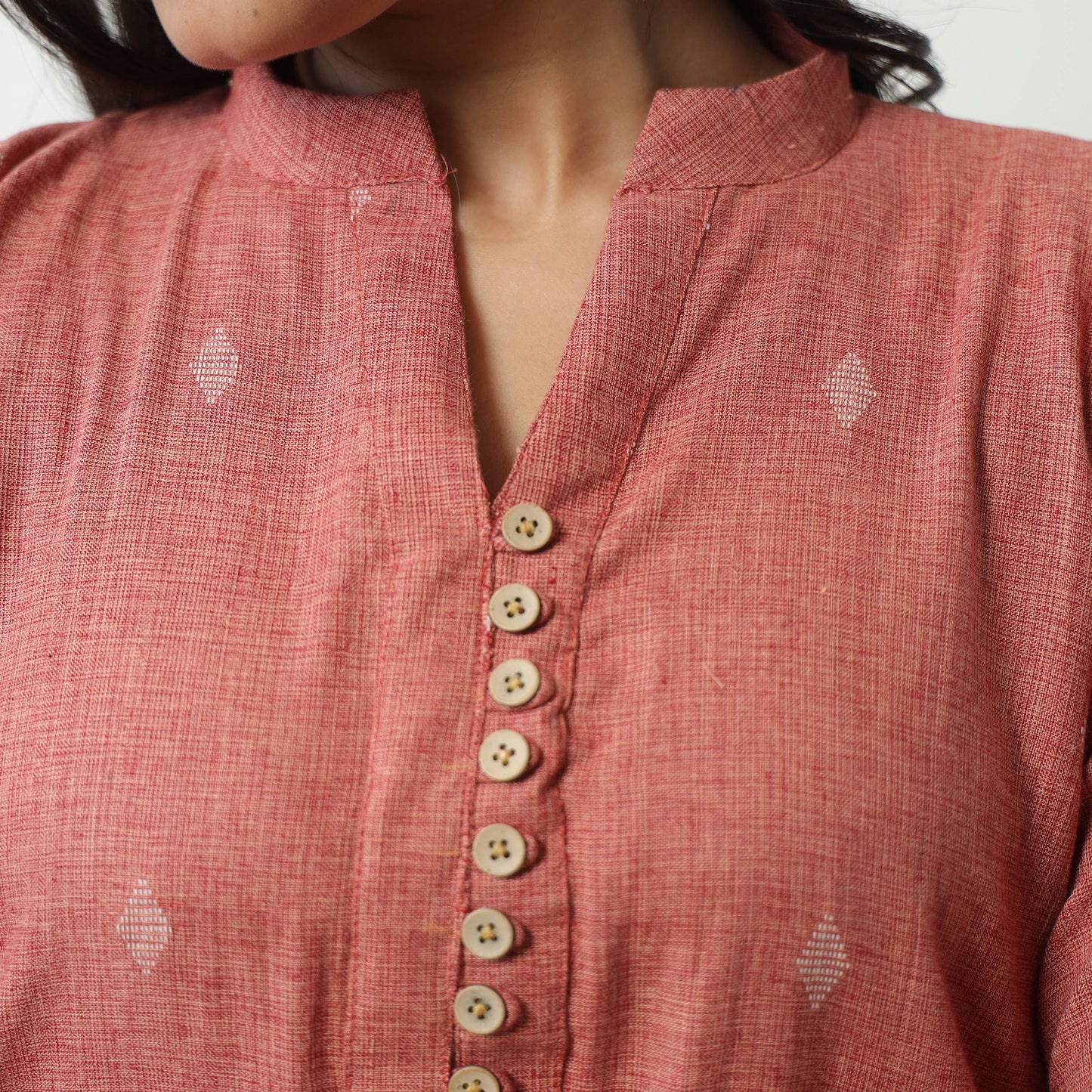 Brown - Jacquard Cotton Straight Kurta 08