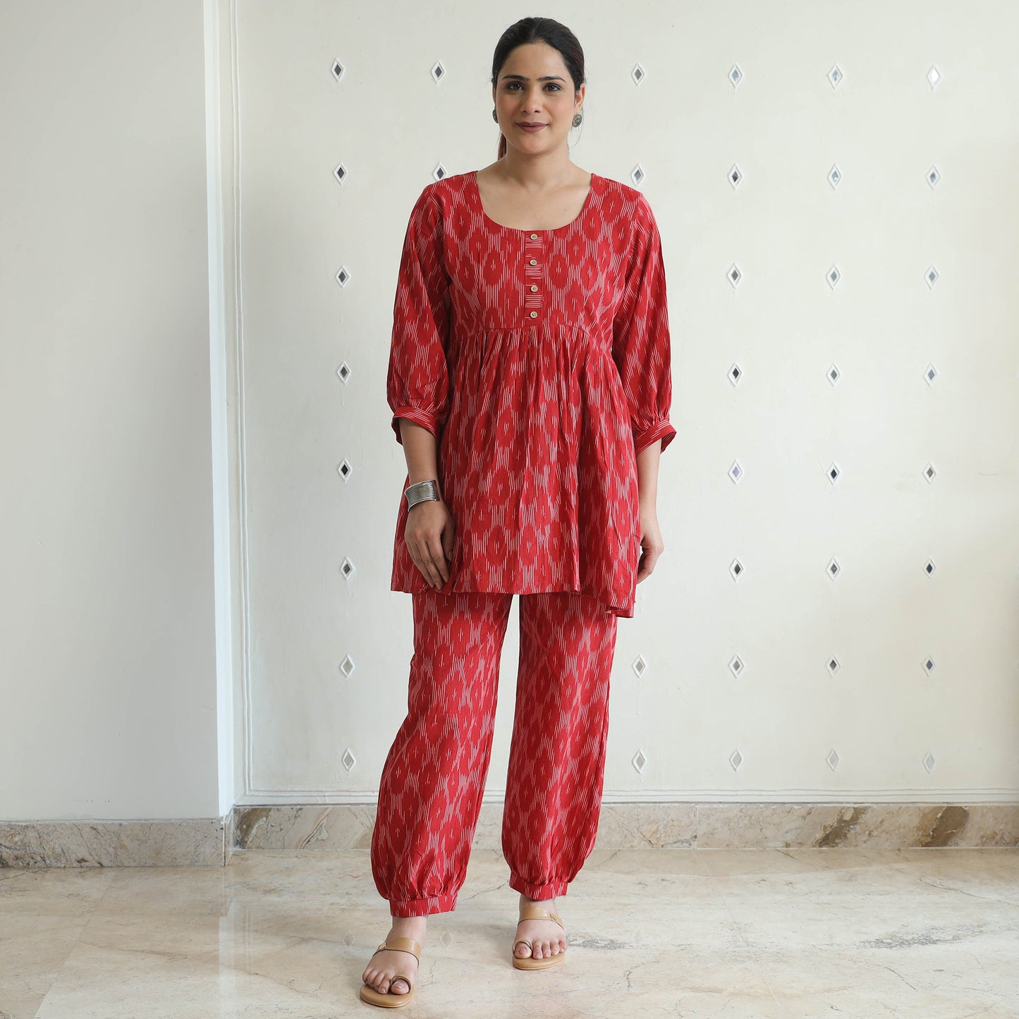 Buy Pochampally Ikat Cotton Co-Ord Set 06 Online at iTokri.com