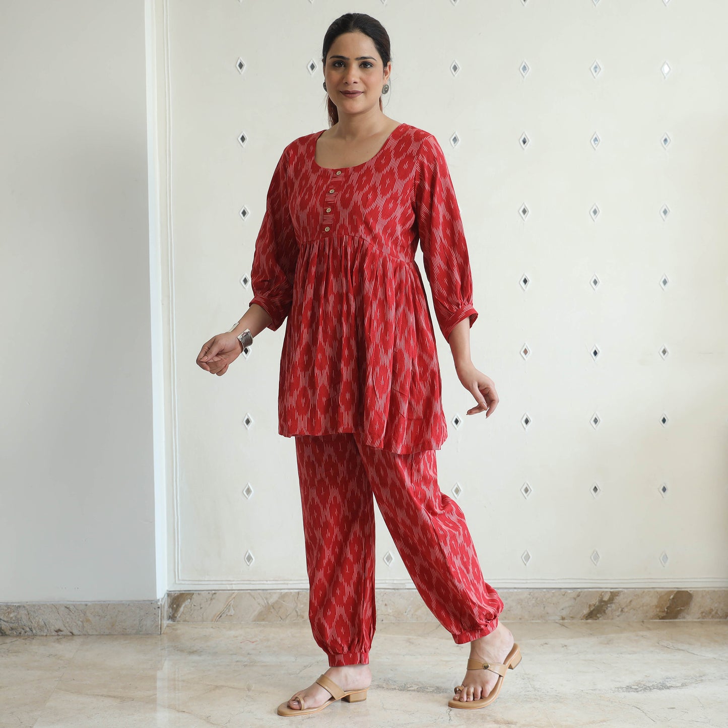 Buy Pochampally Ikat Cotton Co-Ord Set 06 Online at iTokri.com