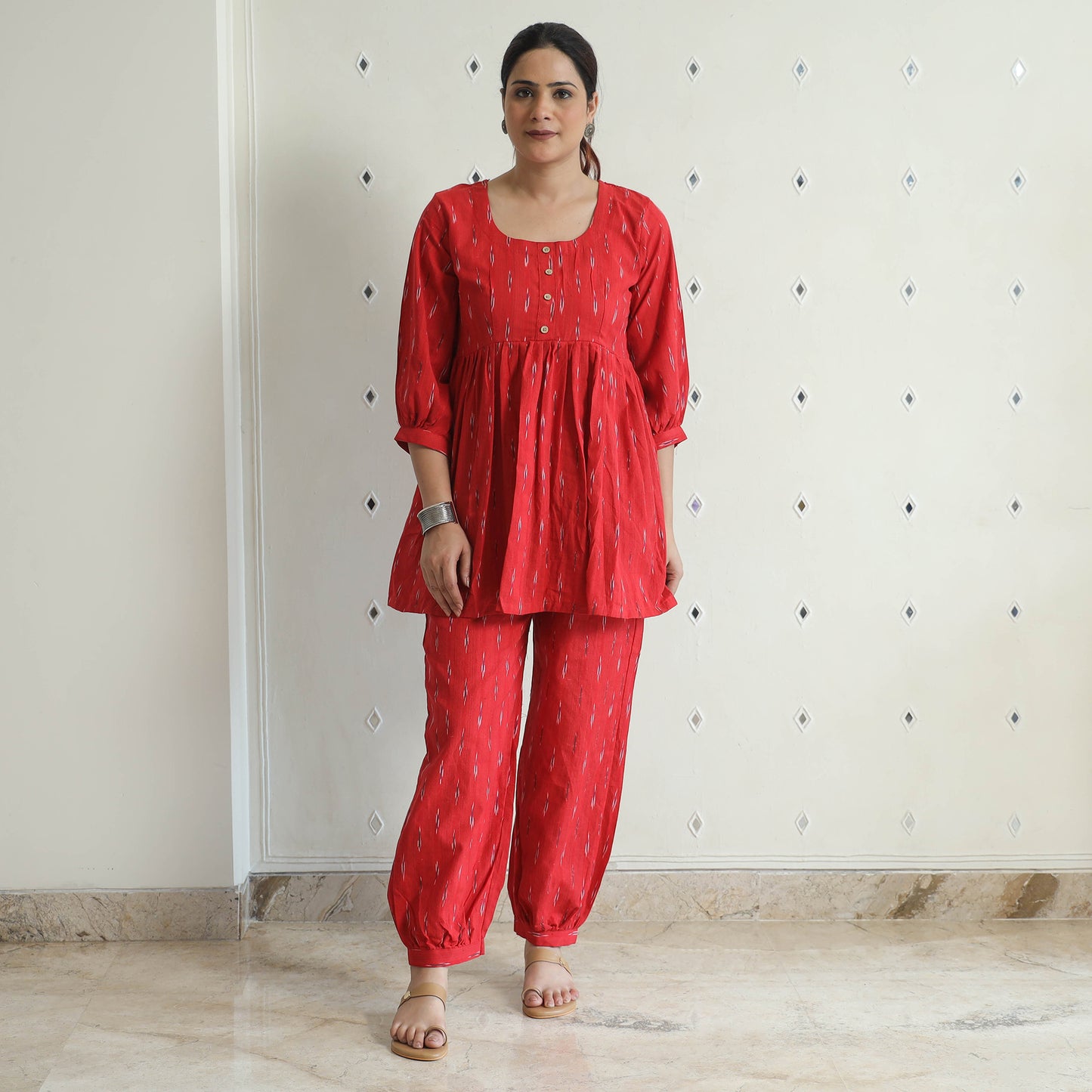 Pochampally Ikat Cotton Co-Ord Set 07