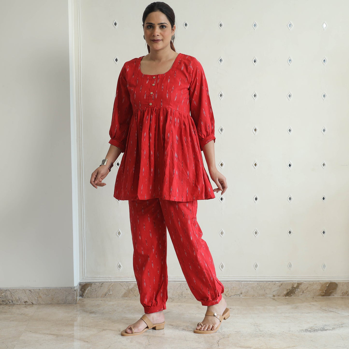 Pochampally Ikat Cotton Co-Ord Set 07