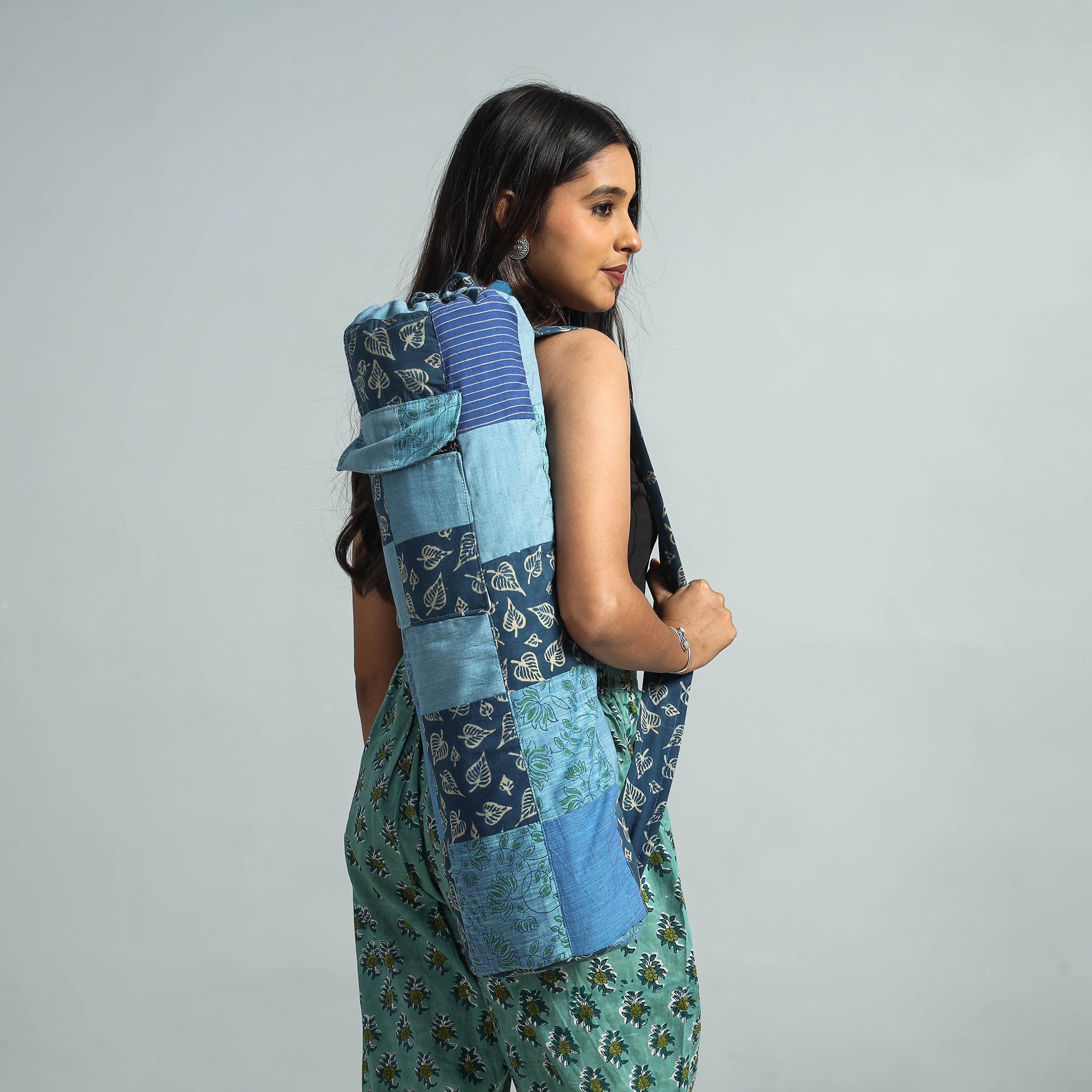 Buy Patchwork Yoga Mat Bag by Jugaad l  by JUGAAD l