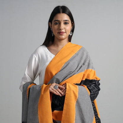 Multicolor - Pochampally Missing Ikat Handloom Cotton Dupatta with Tassels 41