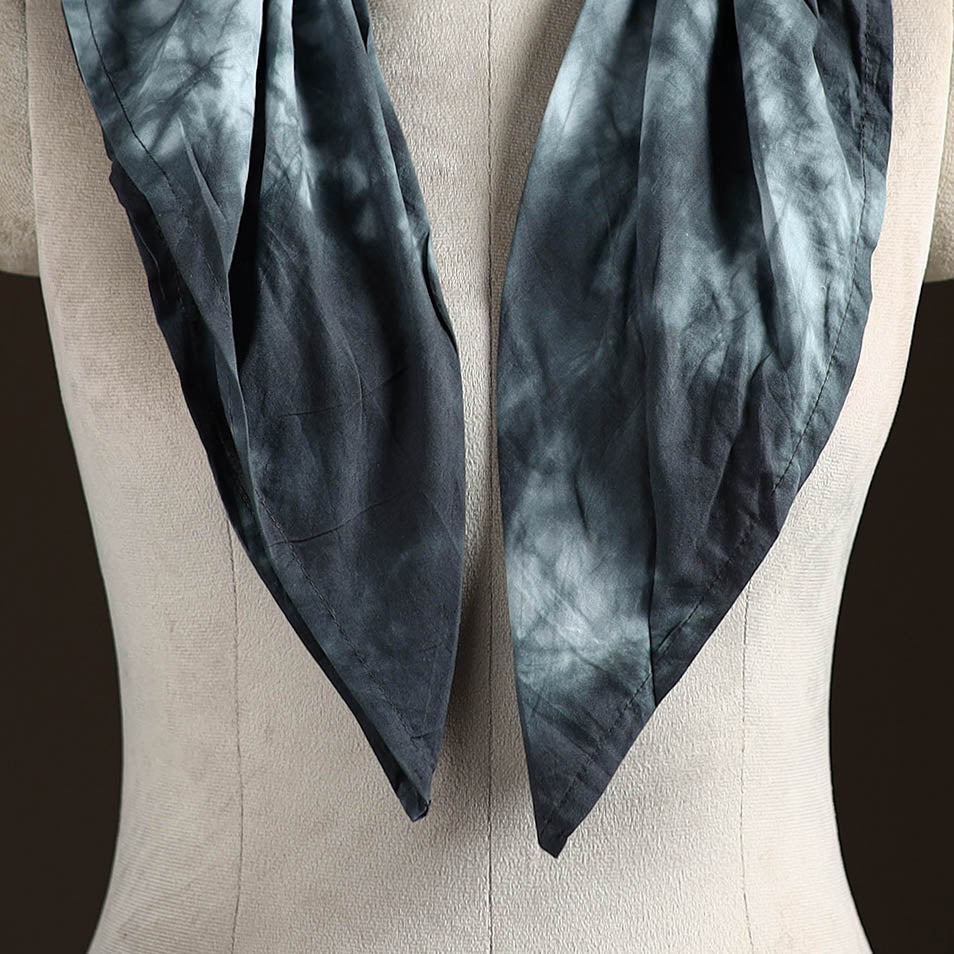 Shibori Tie-Dye Cotton Brooch Scarf 23