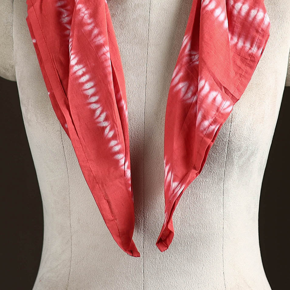 Shibori Tie-Dye Cotton Brooch Scarf 29