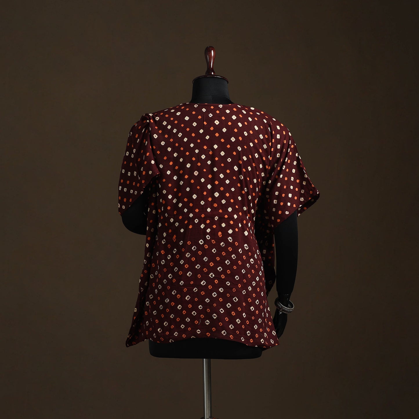 Bandhani Tie-Dye Cotton Kaftan (Short) 17