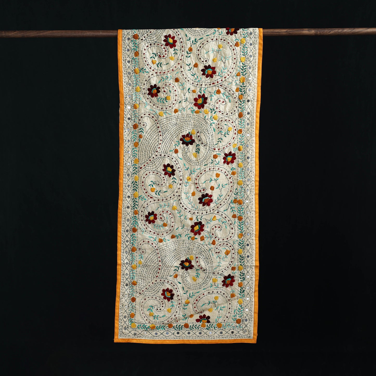 Ranihati Chanderi Silk Hand Embroidered Stole 125