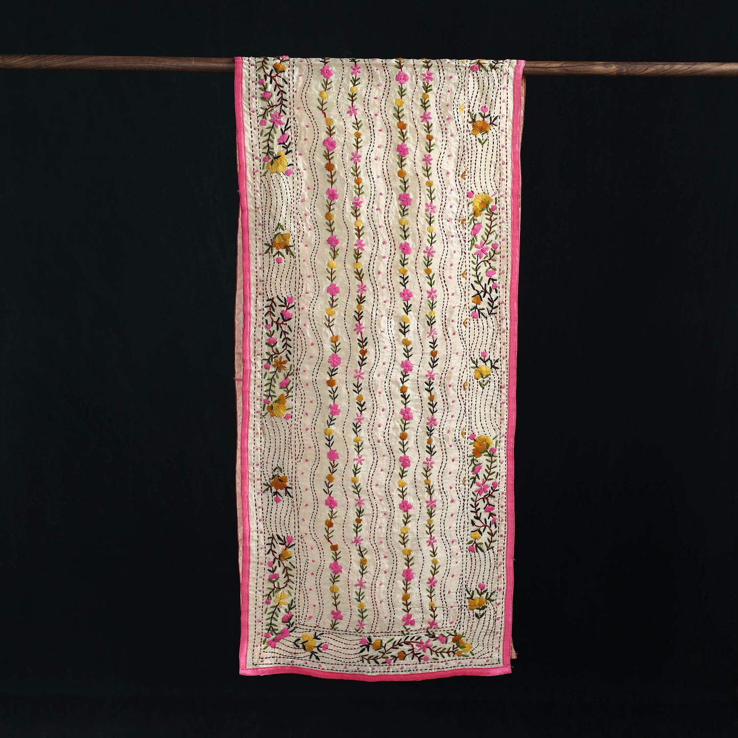 Ranihati Chanderi Silk Hand Embroidered Stole 94