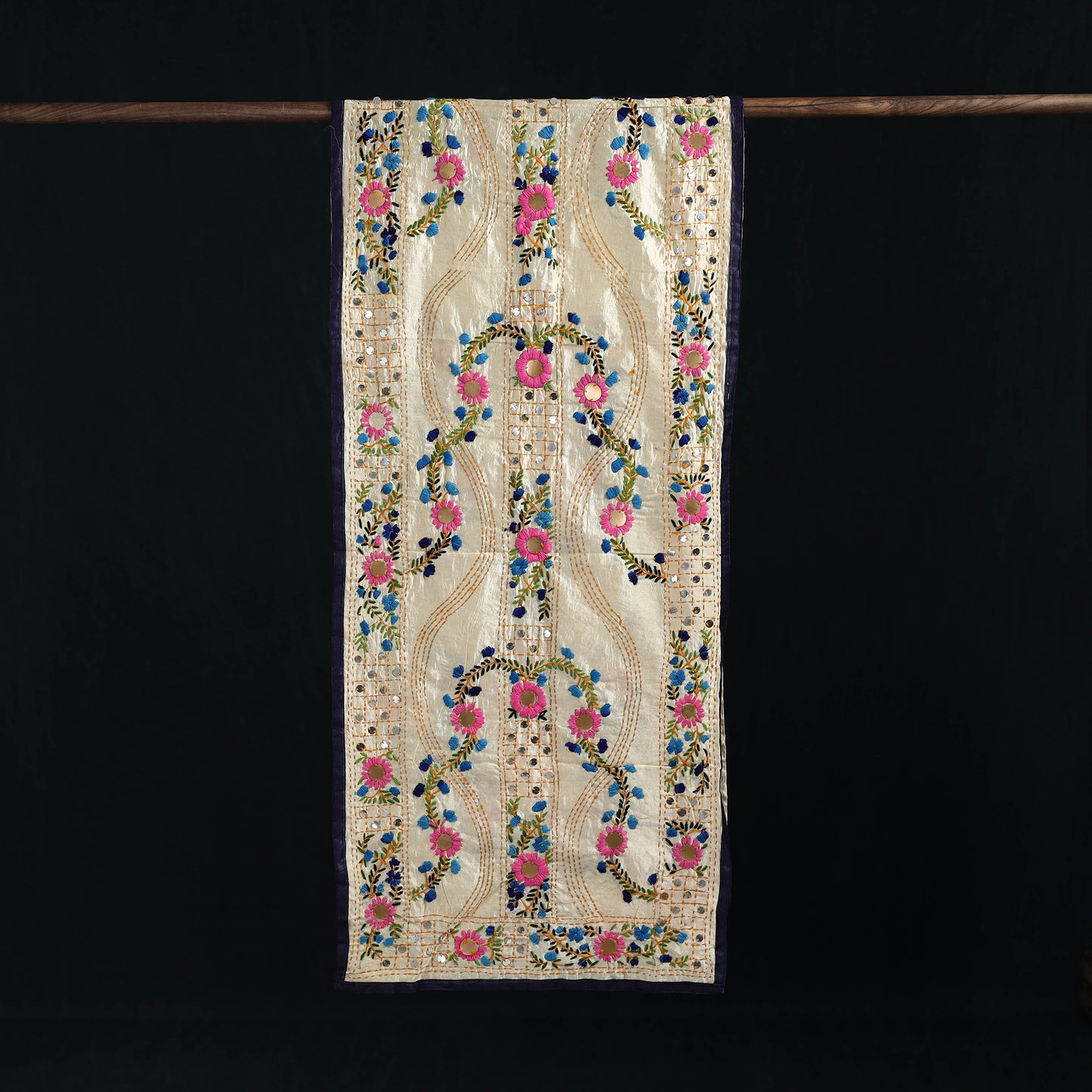 Ranihati Chanderi Silk Hand Embroidered Stole 86