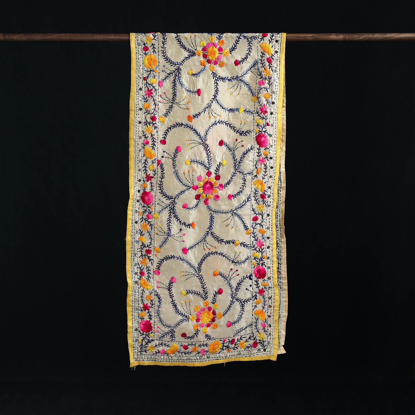Ranihati Chanderi Silk Hand Embroidered Stole 84