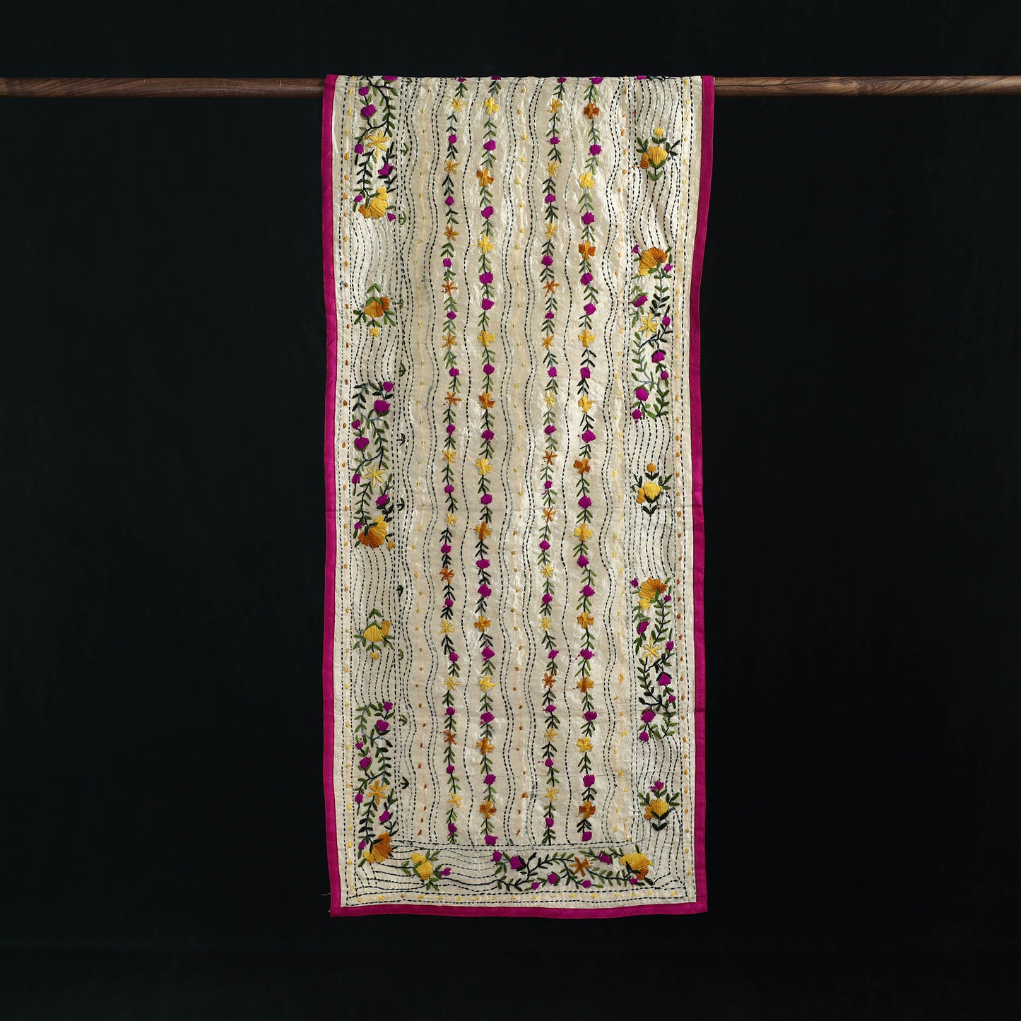 Ranihati Chanderi Silk Hand Embroidered Stole 83
