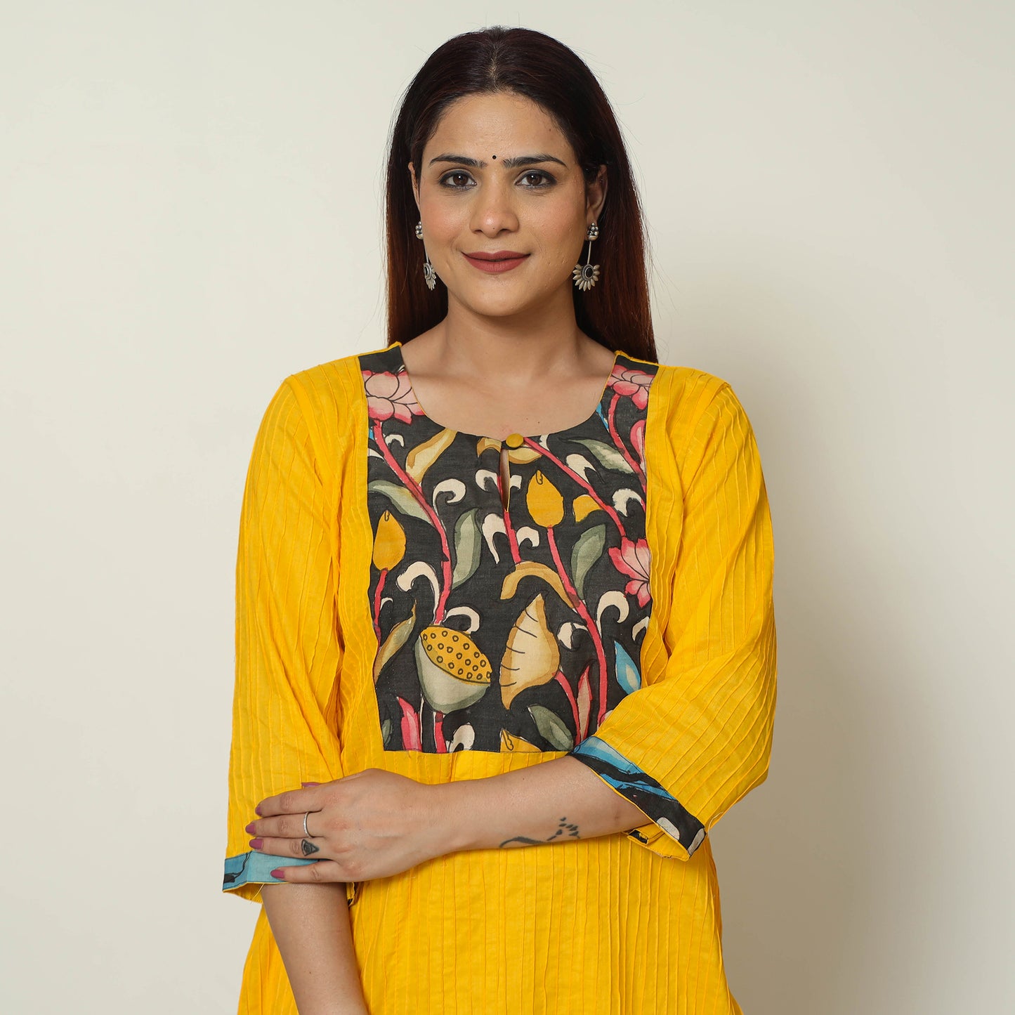 plain patchwork kurta