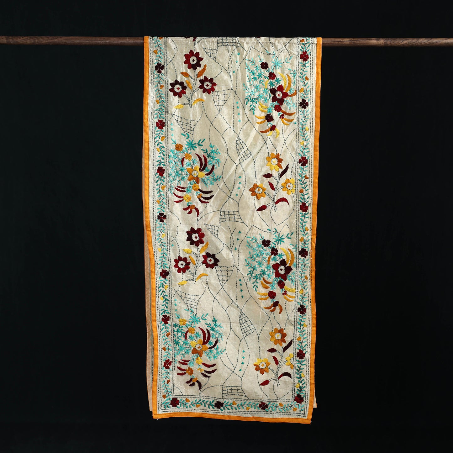 Ranihati Chanderi Silk Hand Embroidered Stole 73