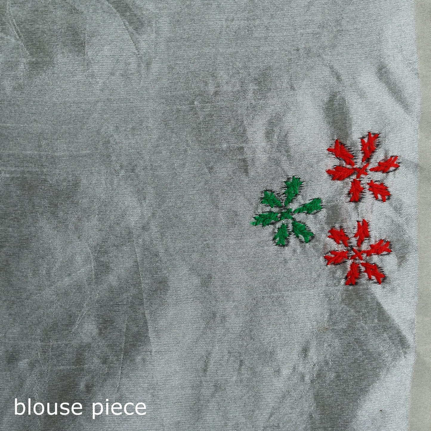 White - Bengal Hand Embroidery Silk Nakshi Kantha Saree 30