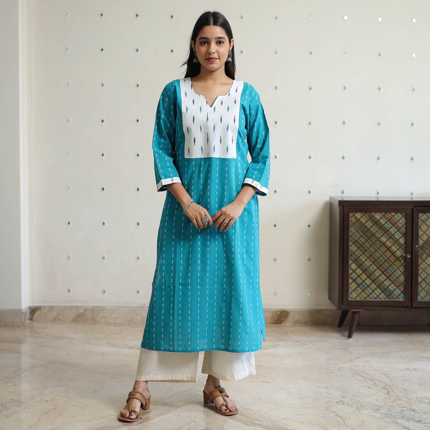 jacquard kurta
