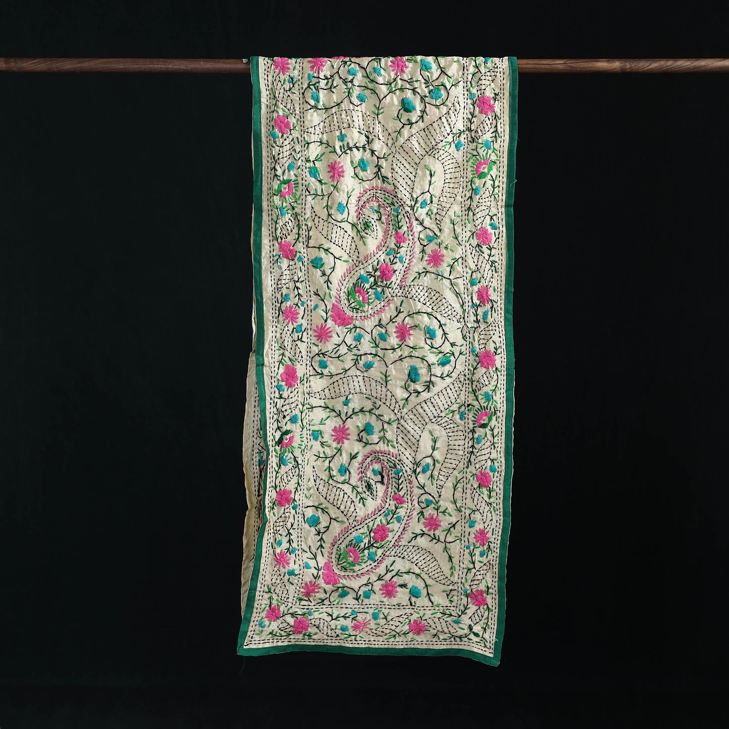 Ranihati Chanderi Silk Hand Embroidered Stole 62